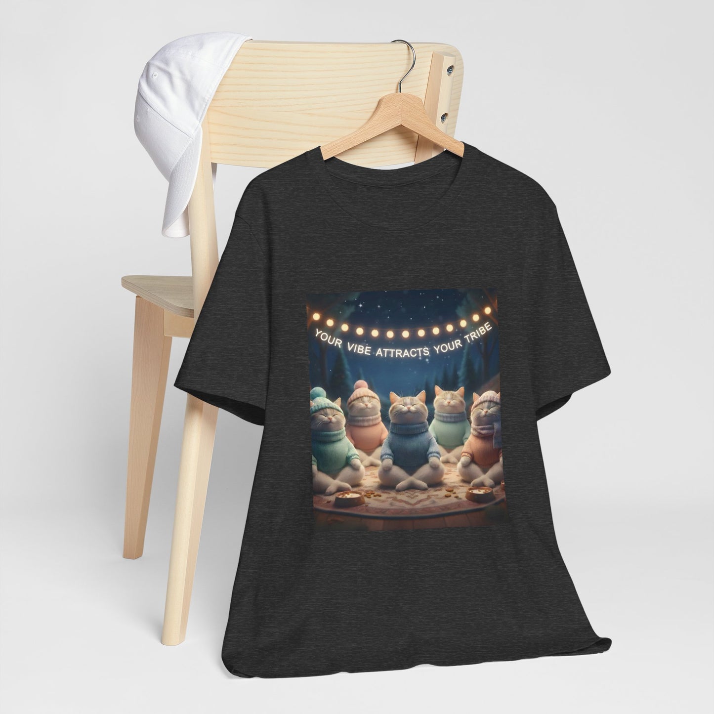 Your Vibe Attracts Your Tribe Cat Tee