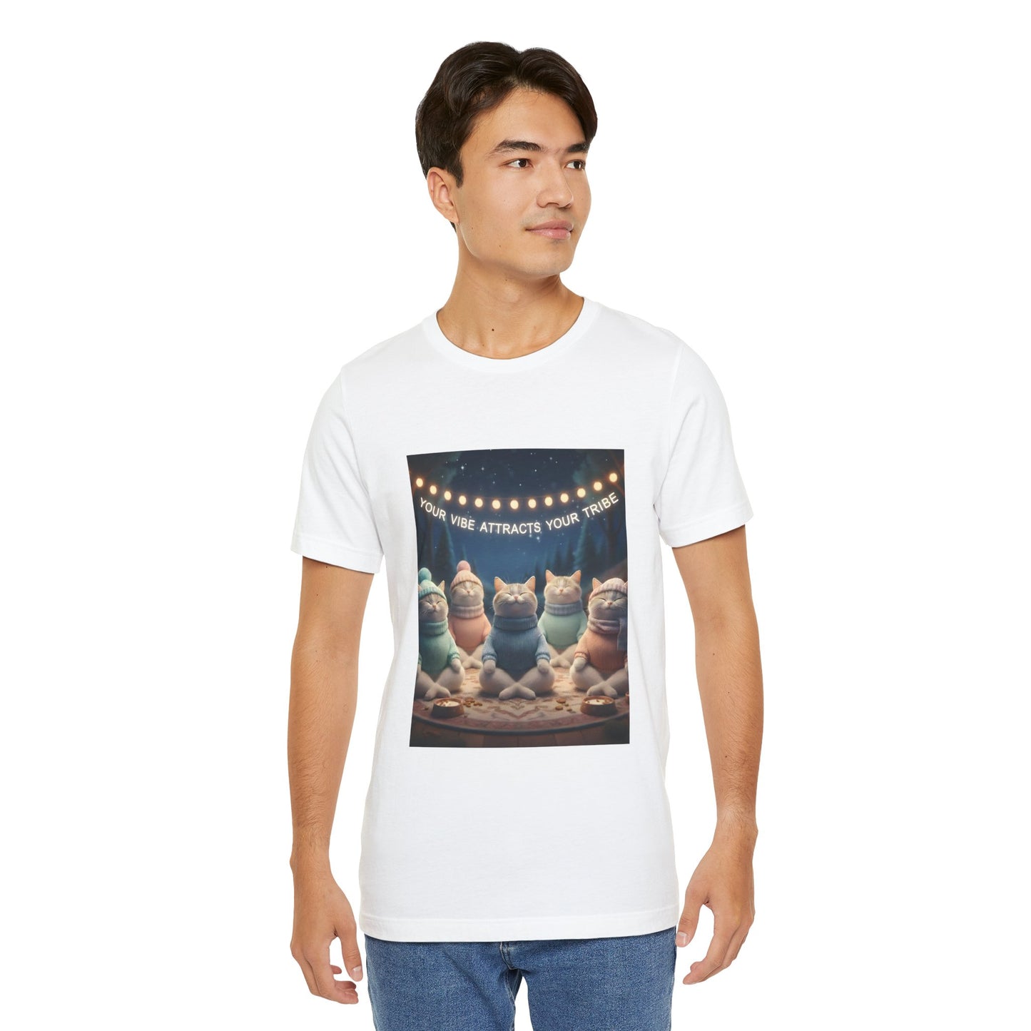 Your Vibe Attracts Your Tribe Cat Tee