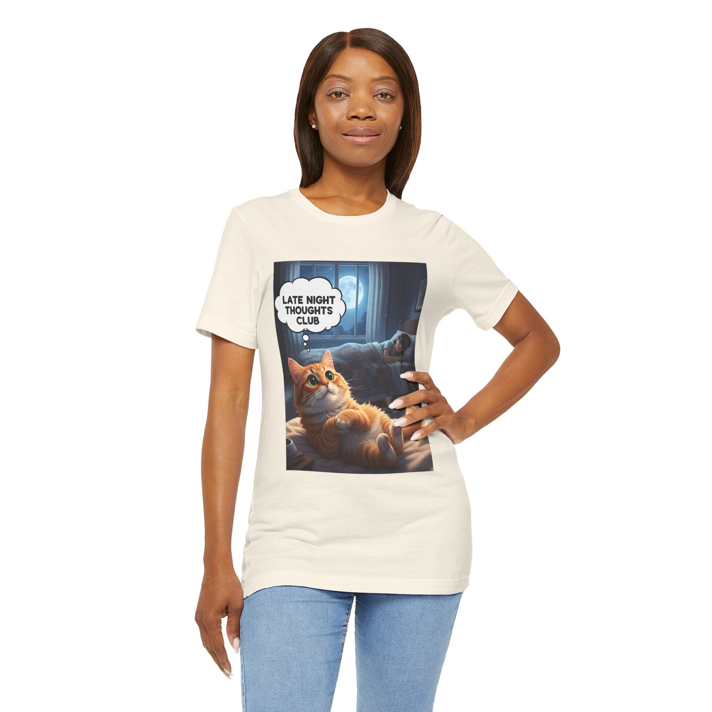 Late Night Thoughts Club Cat T-Shirt