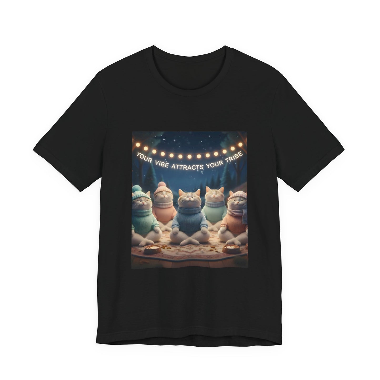 Your Vibe Attracts Your Tribe Cat Tee