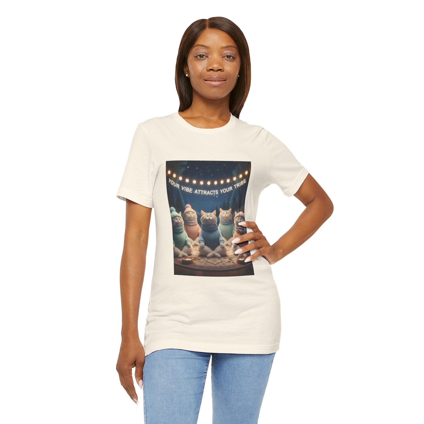 Your Vibe Attracts Your Tribe Cat Tee