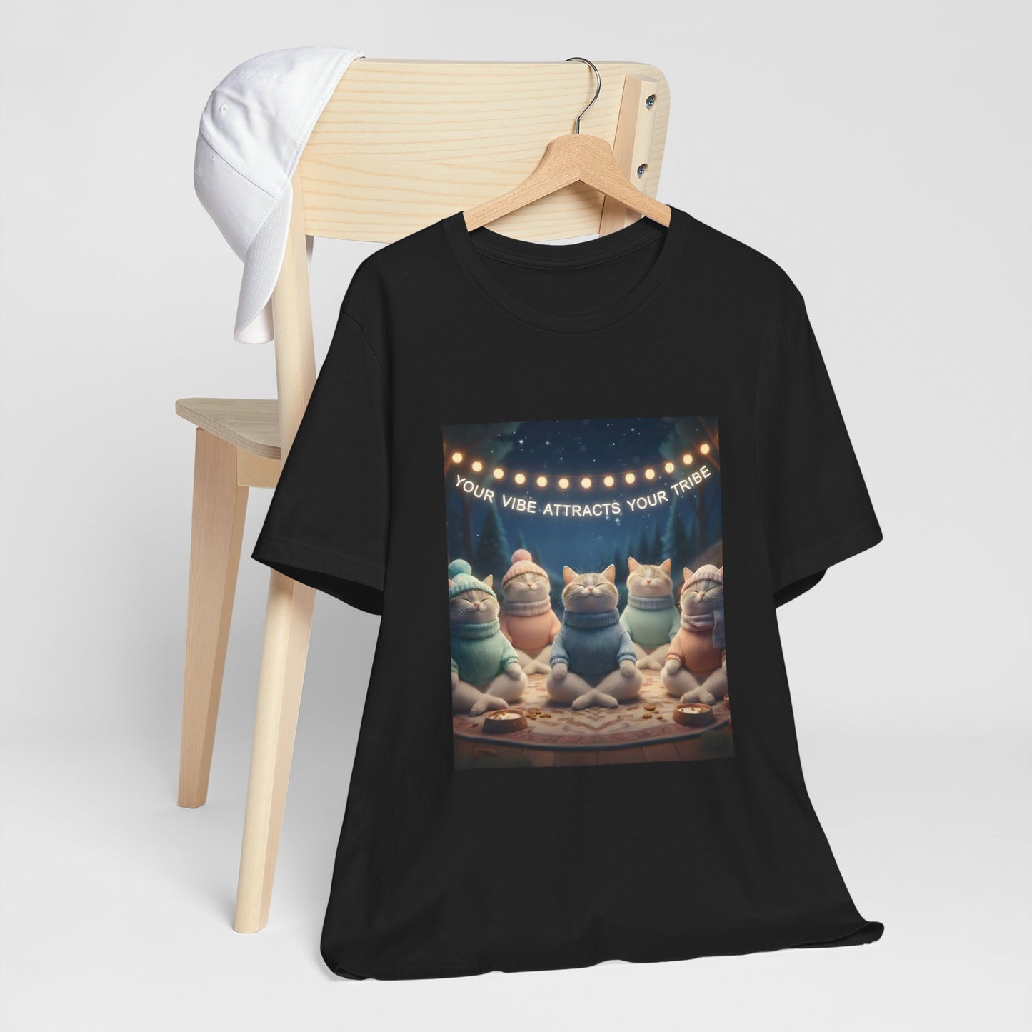 Your Vibe Attracts Your Tribe Cat Tee