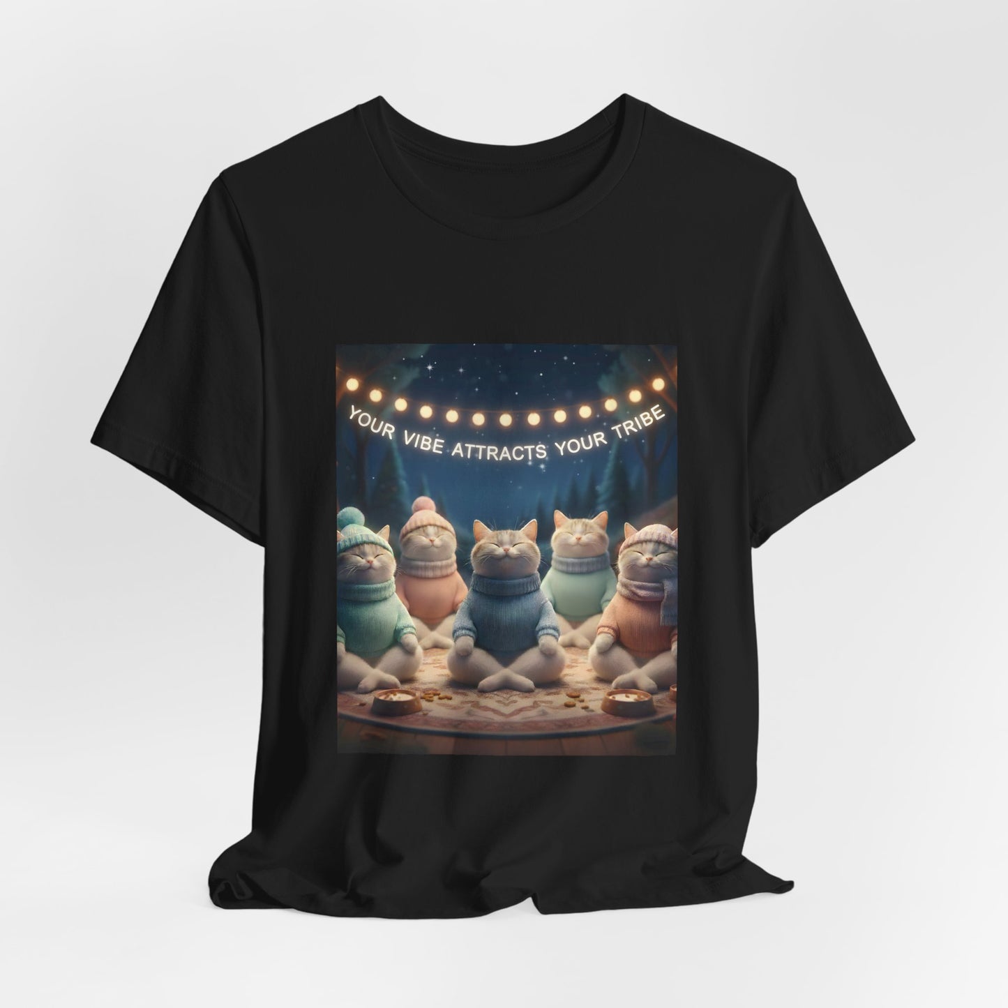 Your Vibe Attracts Your Tribe Cat Tee