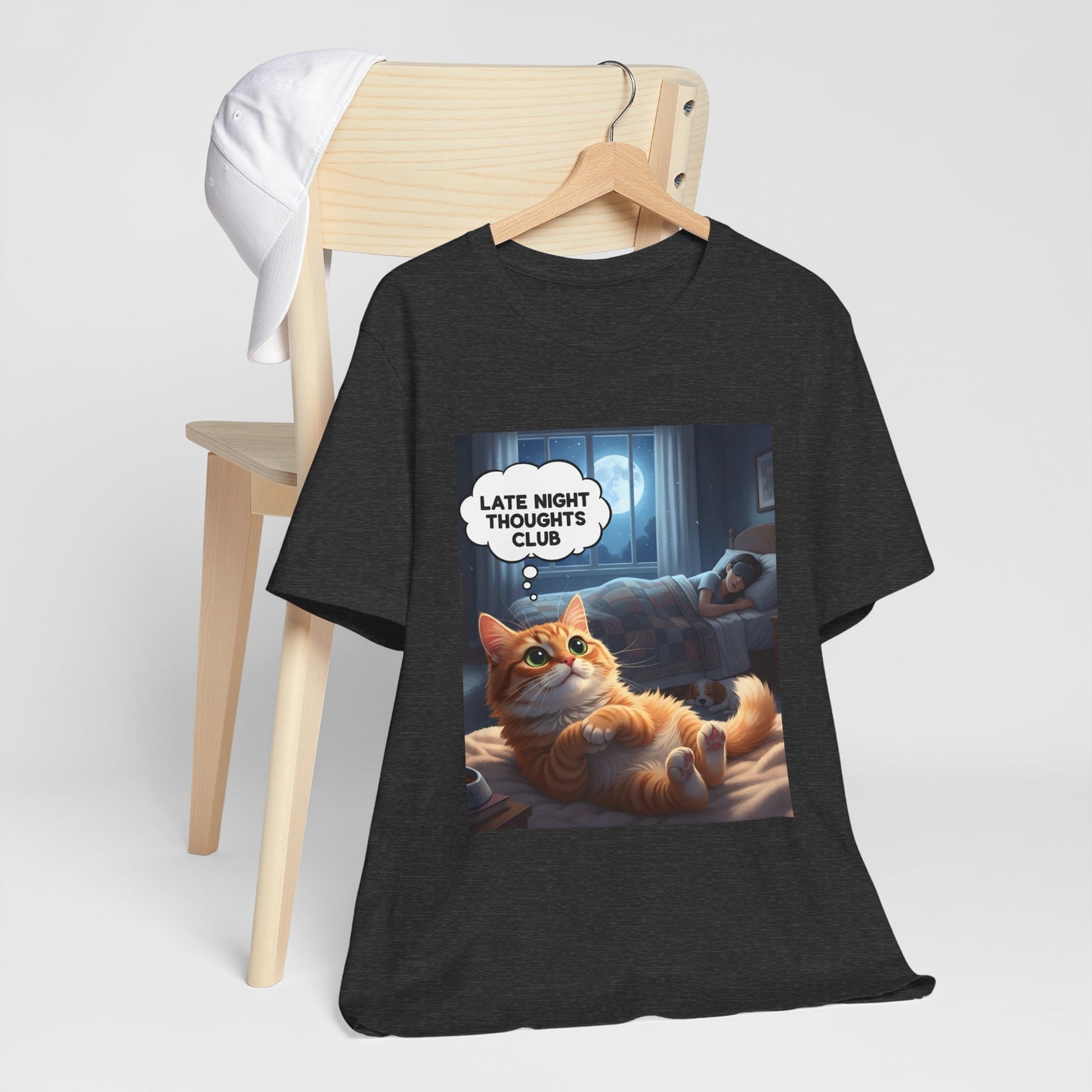 Late Night Thoughts Club Cat T-Shirt