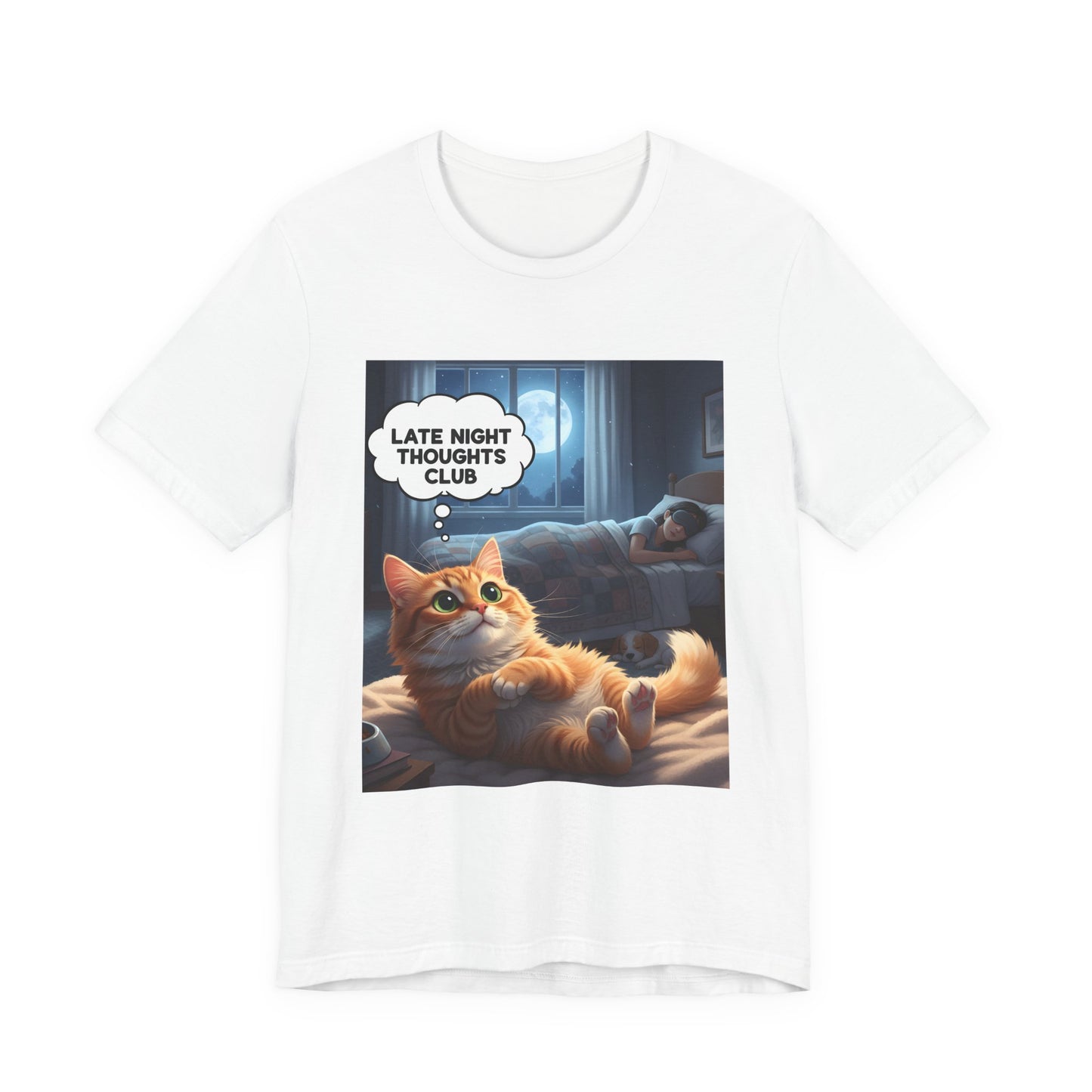 Late Night Thoughts Club Cat T-Shirt