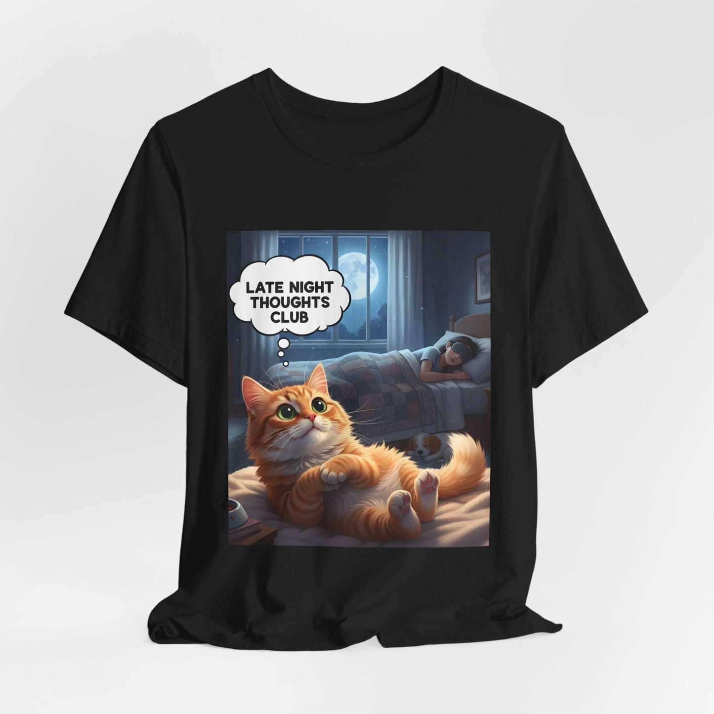 Late Night Thoughts Club Cat T-Shirt