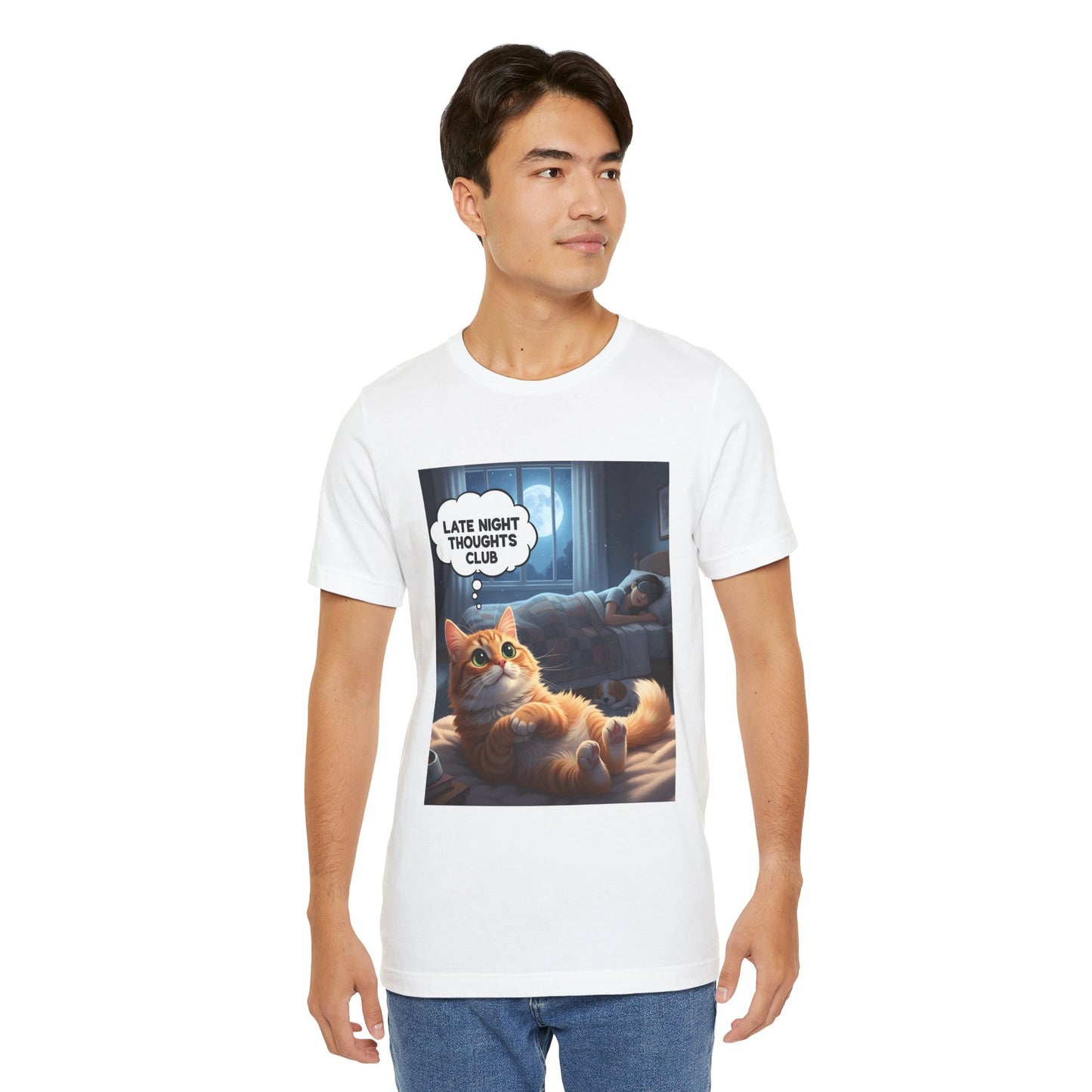 Late Night Thoughts Club Cat T-Shirt