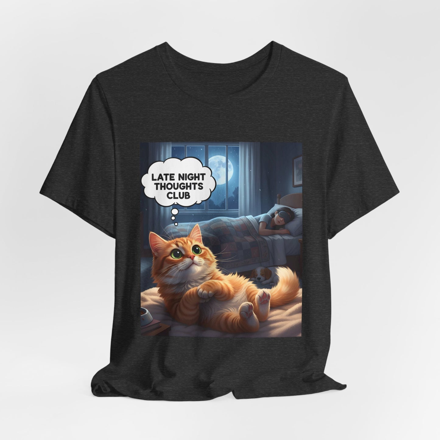 Late Night Thoughts Club Cat T-Shirt