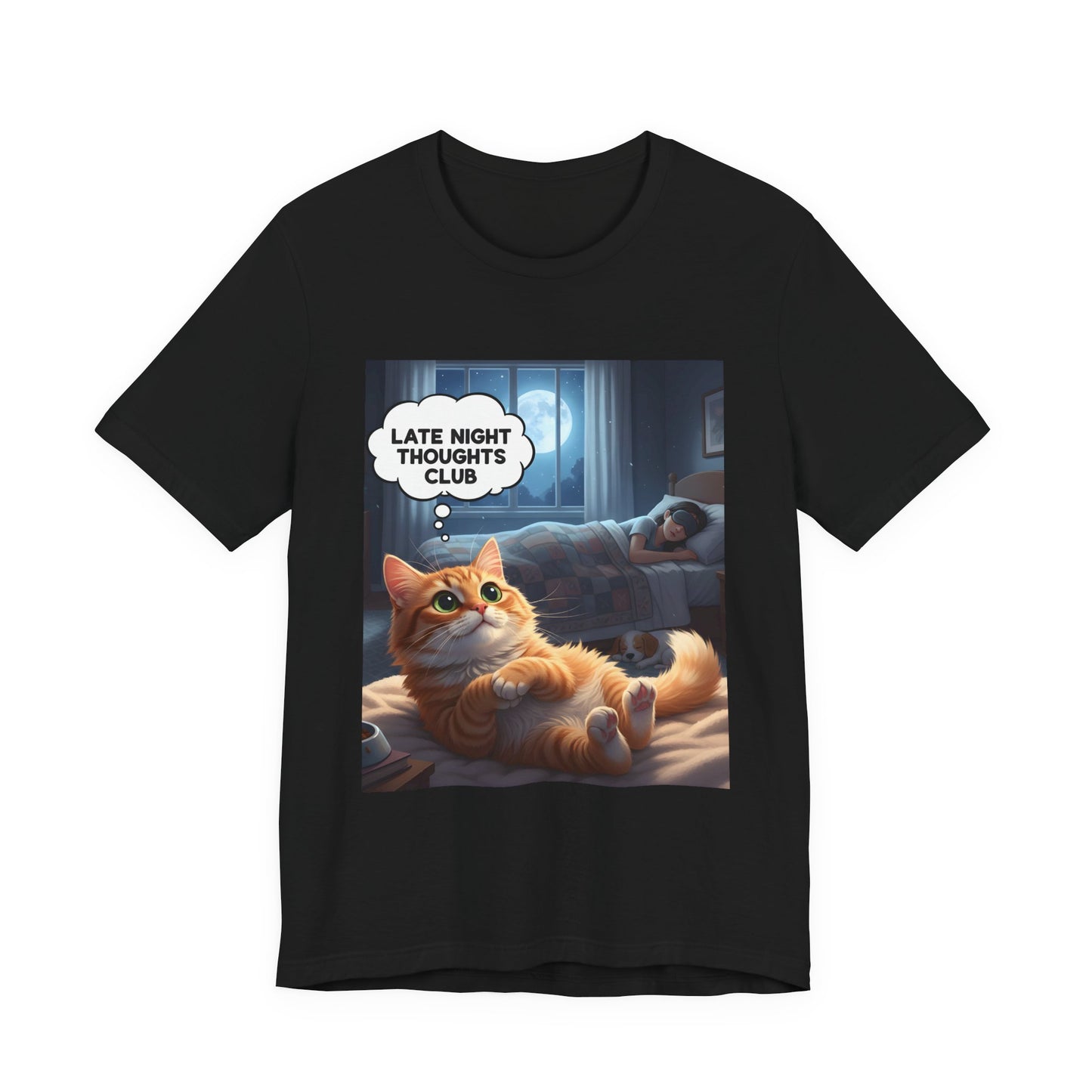 Late Night Thoughts Club Cat T-Shirt
