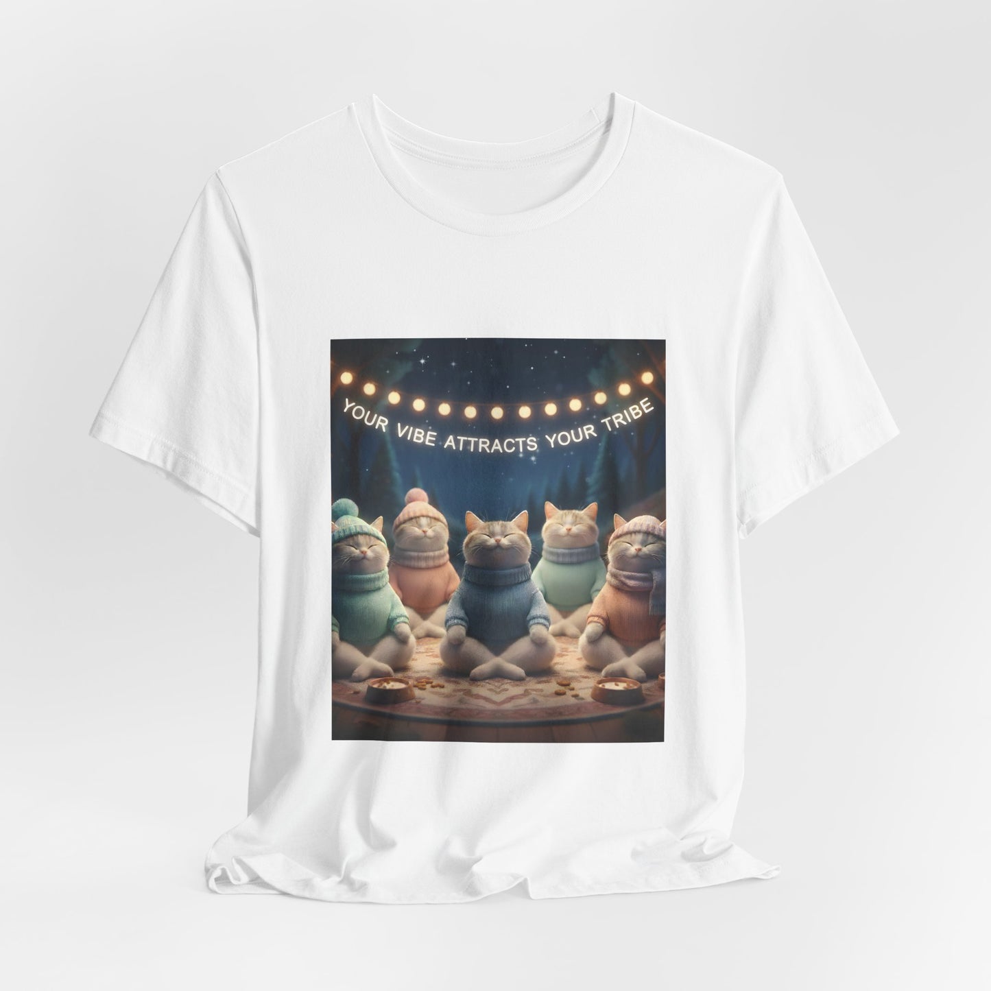 Your Vibe Attracts Your Tribe Cat Tee