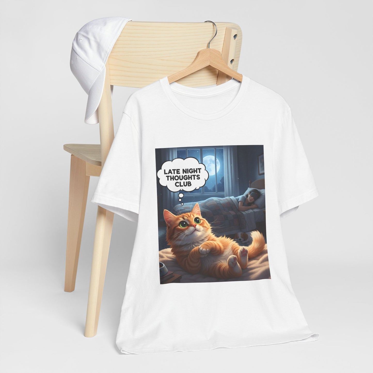 Late Night Thoughts Club Cat T-Shirt