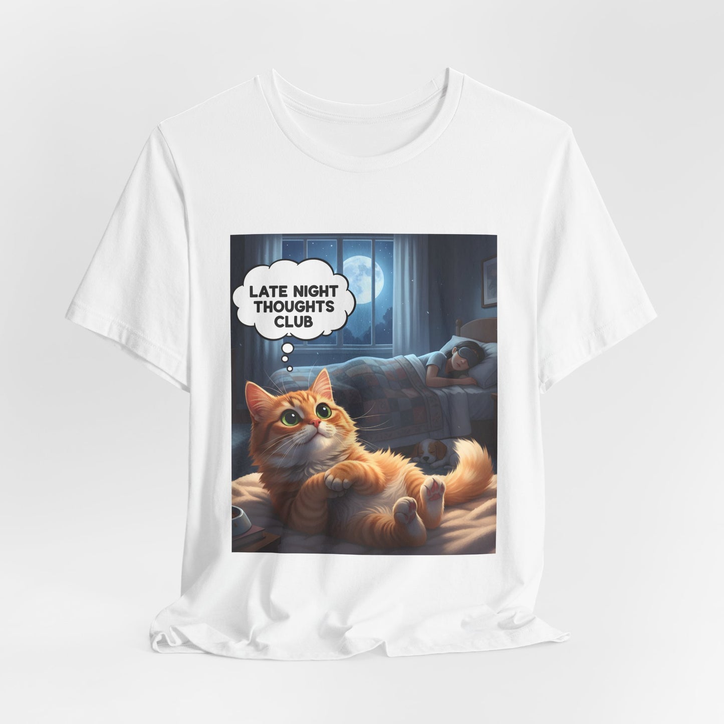 Late Night Thoughts Club Cat T-Shirt